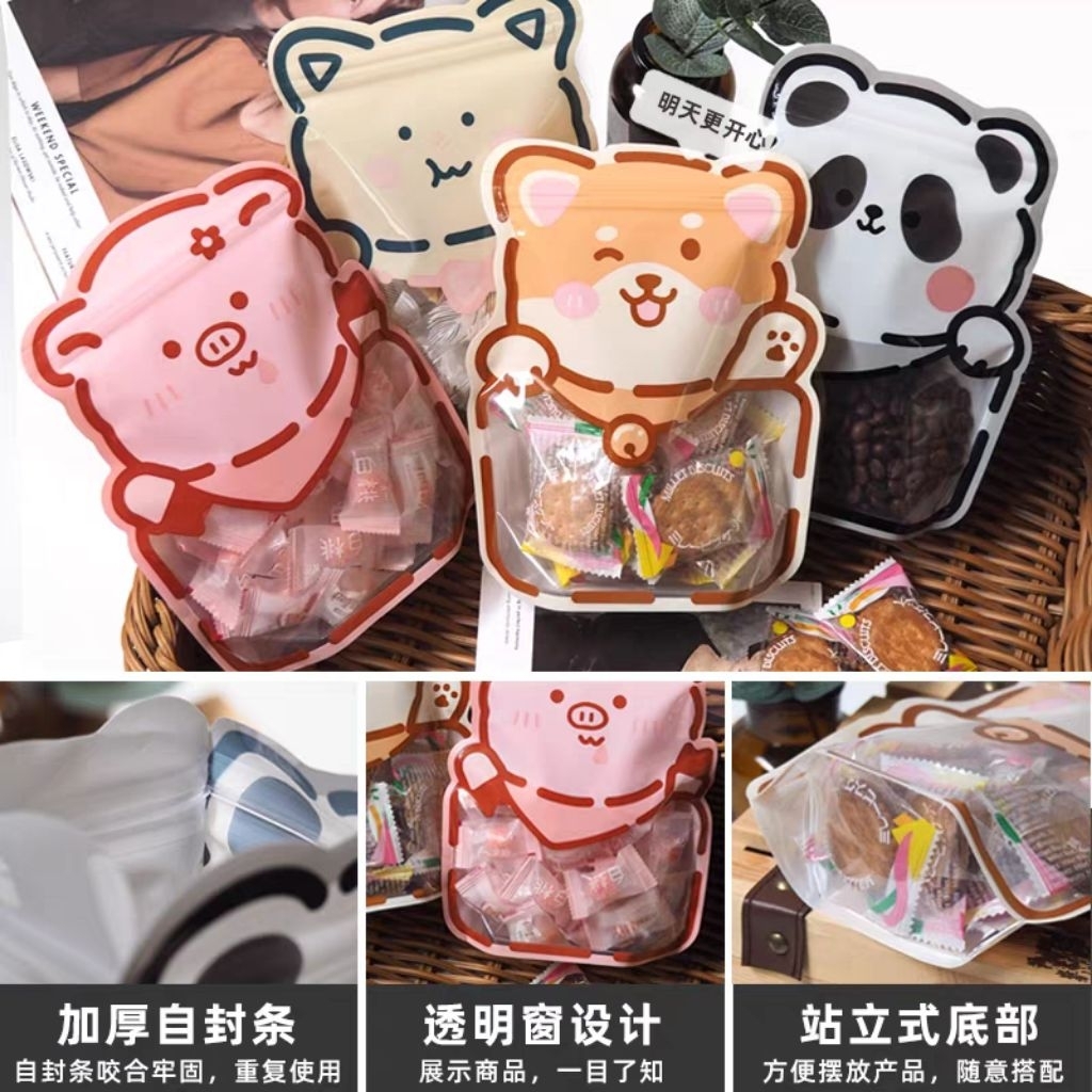 

Goodie Bag Ultah Anak/Goodie Bag Birthday 3D/Kantong ziplock/Kantong Souvenir Anak Lucu/ Goodie Bag Motif hewan/Plastik Kemasan Snack Candy