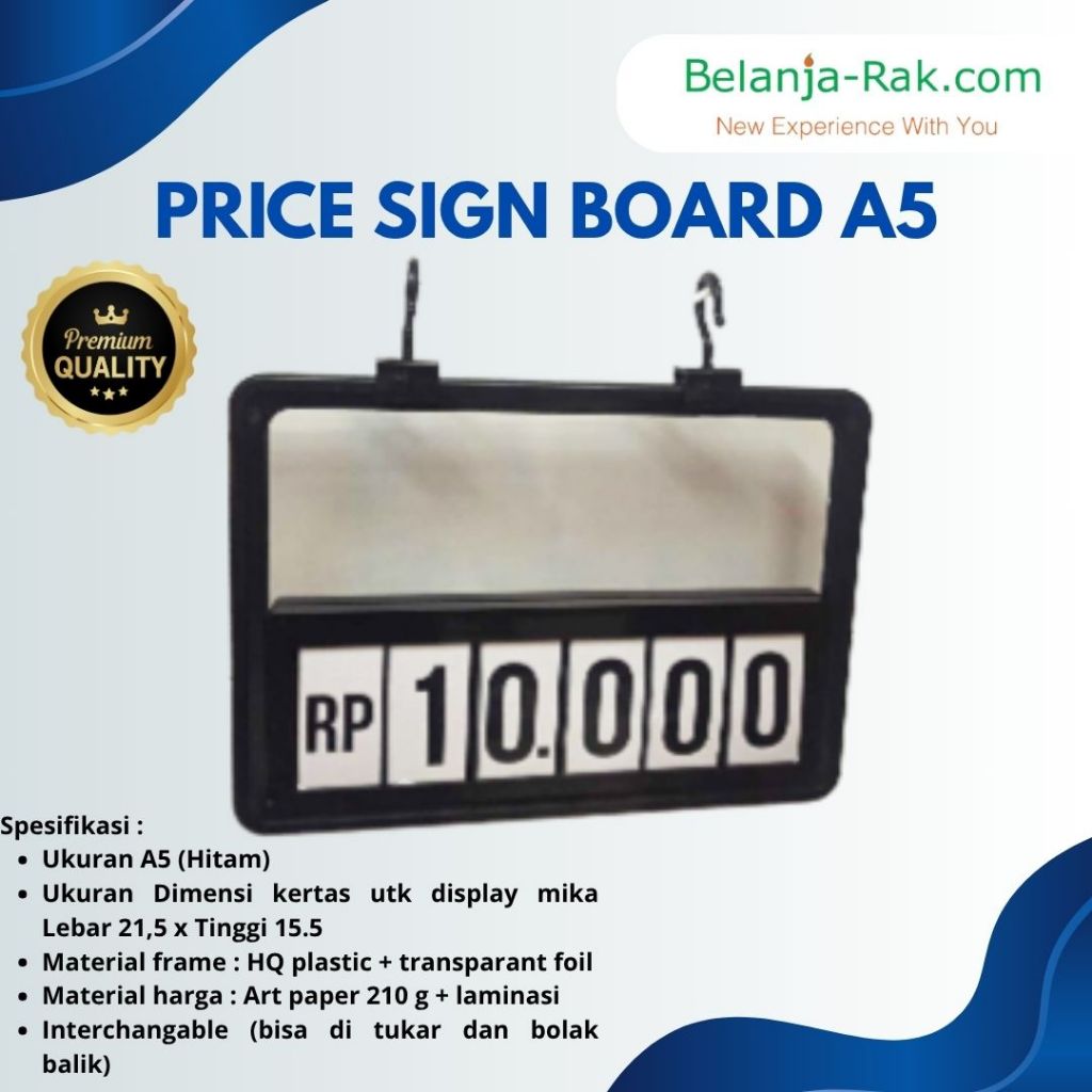

Price Signboard A5 Papan Promosi Harga Gantung