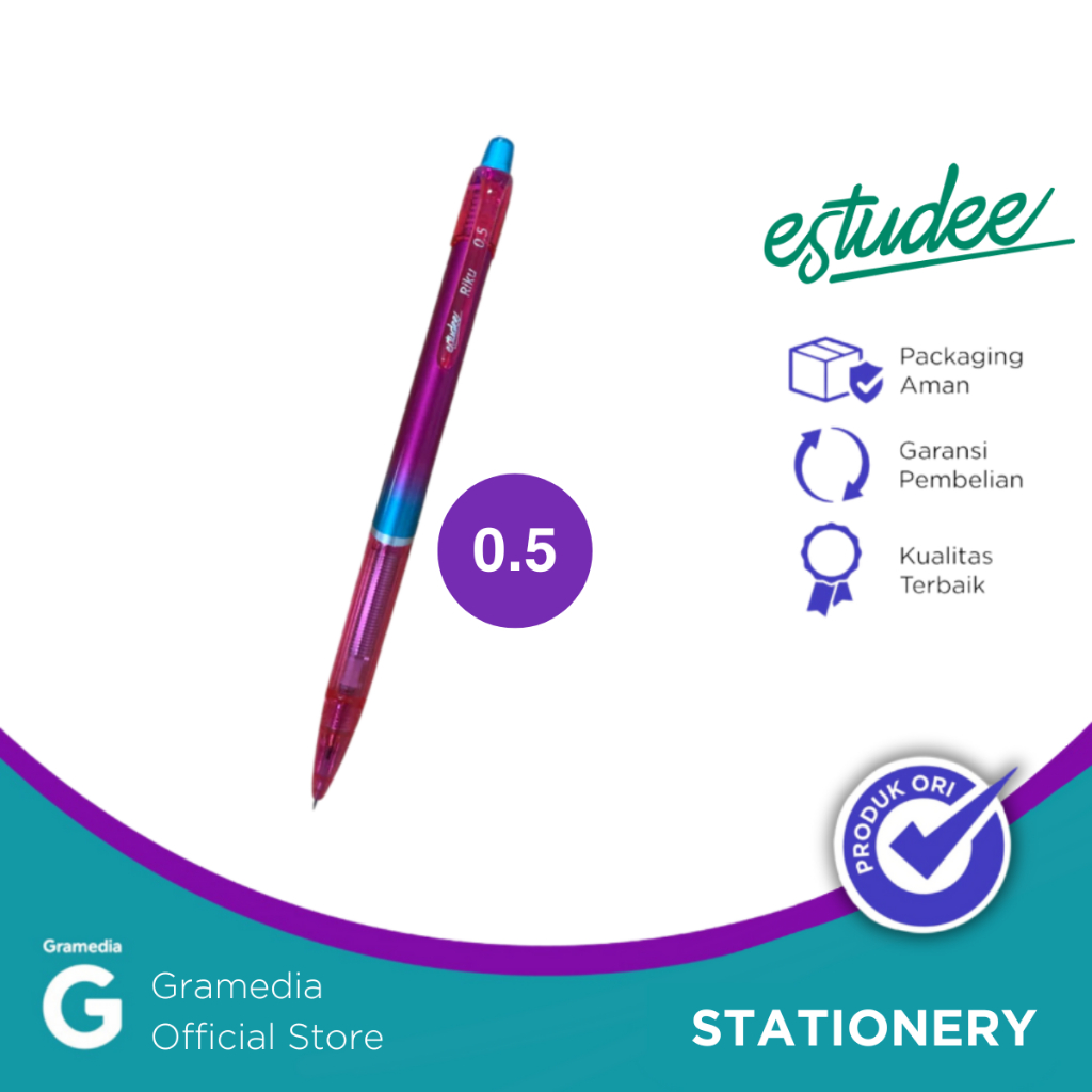 

Gramedia Pettarani - PENSIL MEKANIK ESTUDEE RIKU MECH.PENCIL SHAKESHAKE 0.5MM BLUEPINK