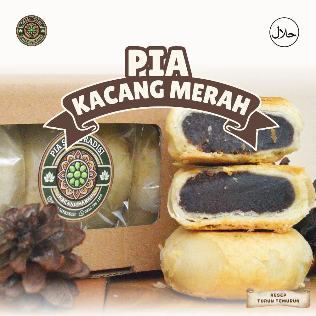 

Pia / Bakpia Kacang Merah Halal tanpa Pengawet - Pia sari tradisi