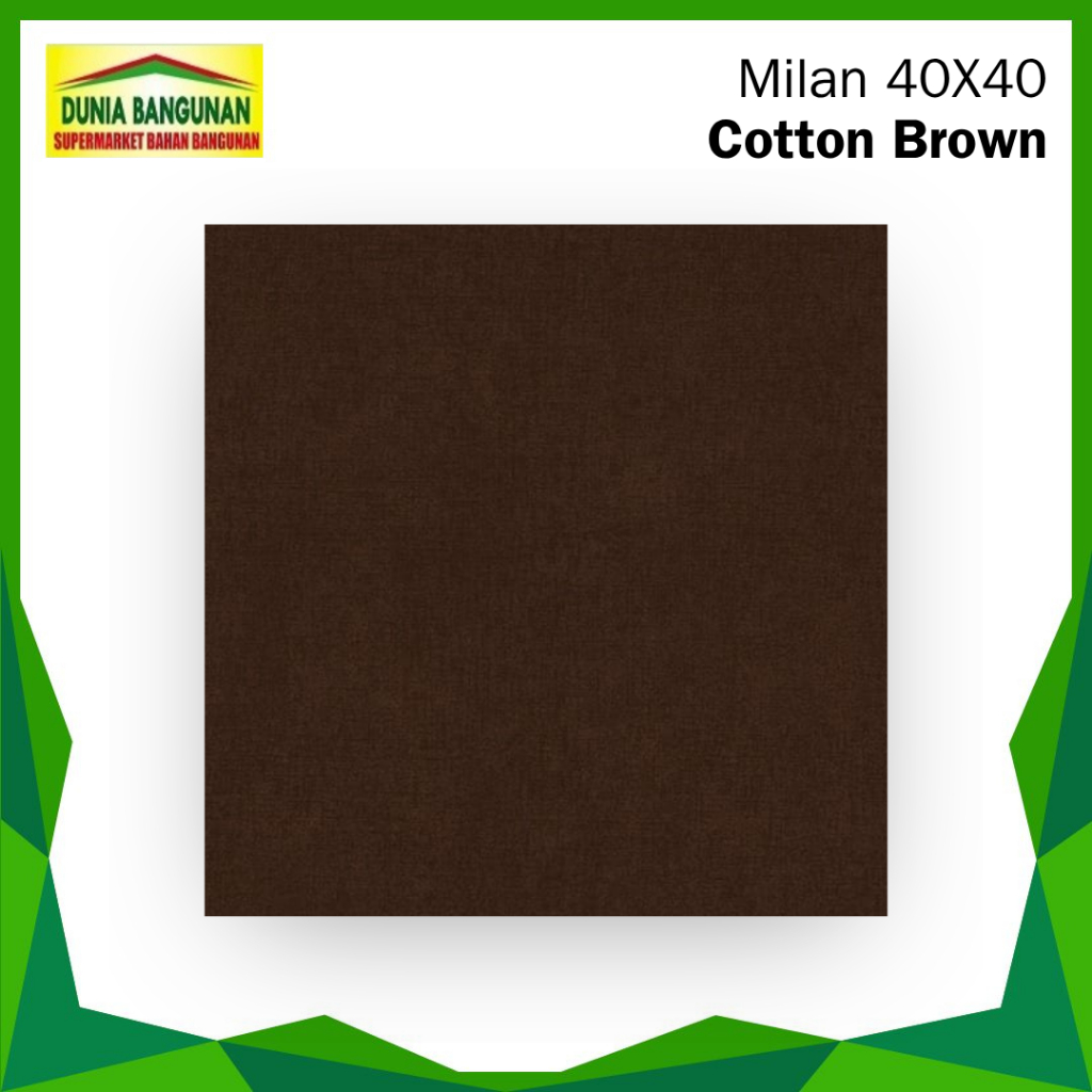 Keramik 40x40 Lantai Milan Cotton Brown Keramik Lantai Doff Cokelat