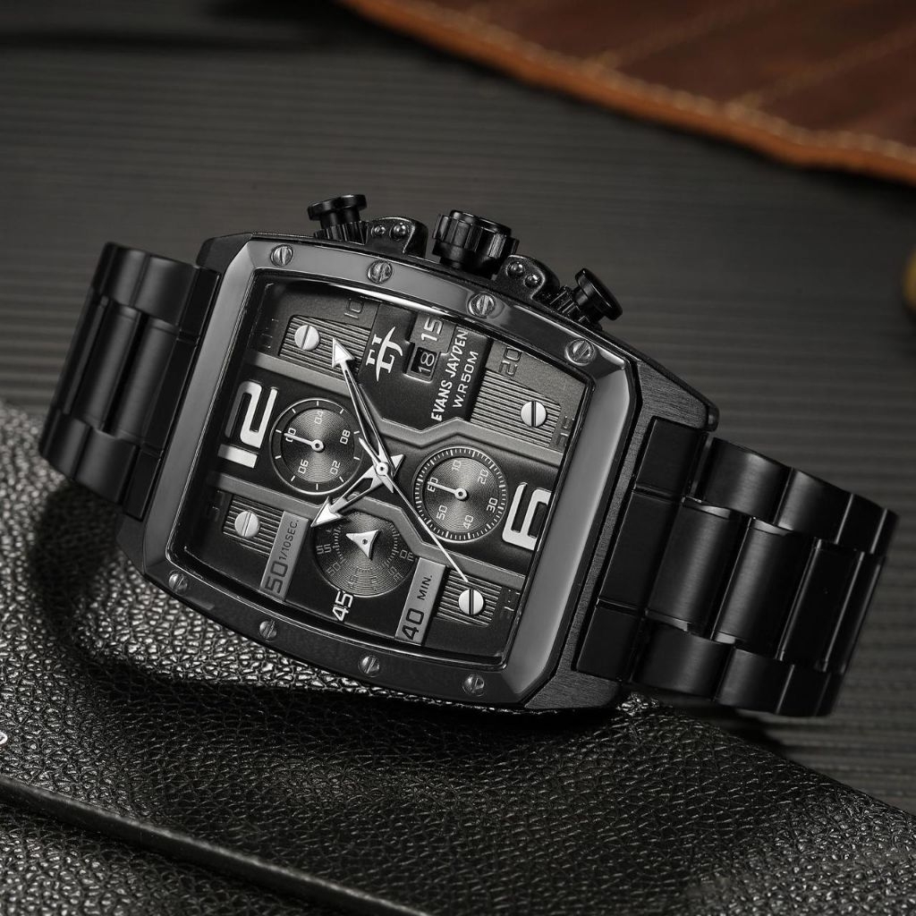 JAM TANGAN EVANS JAYDEN 9618 CRONO AKTIF ORIGINAL