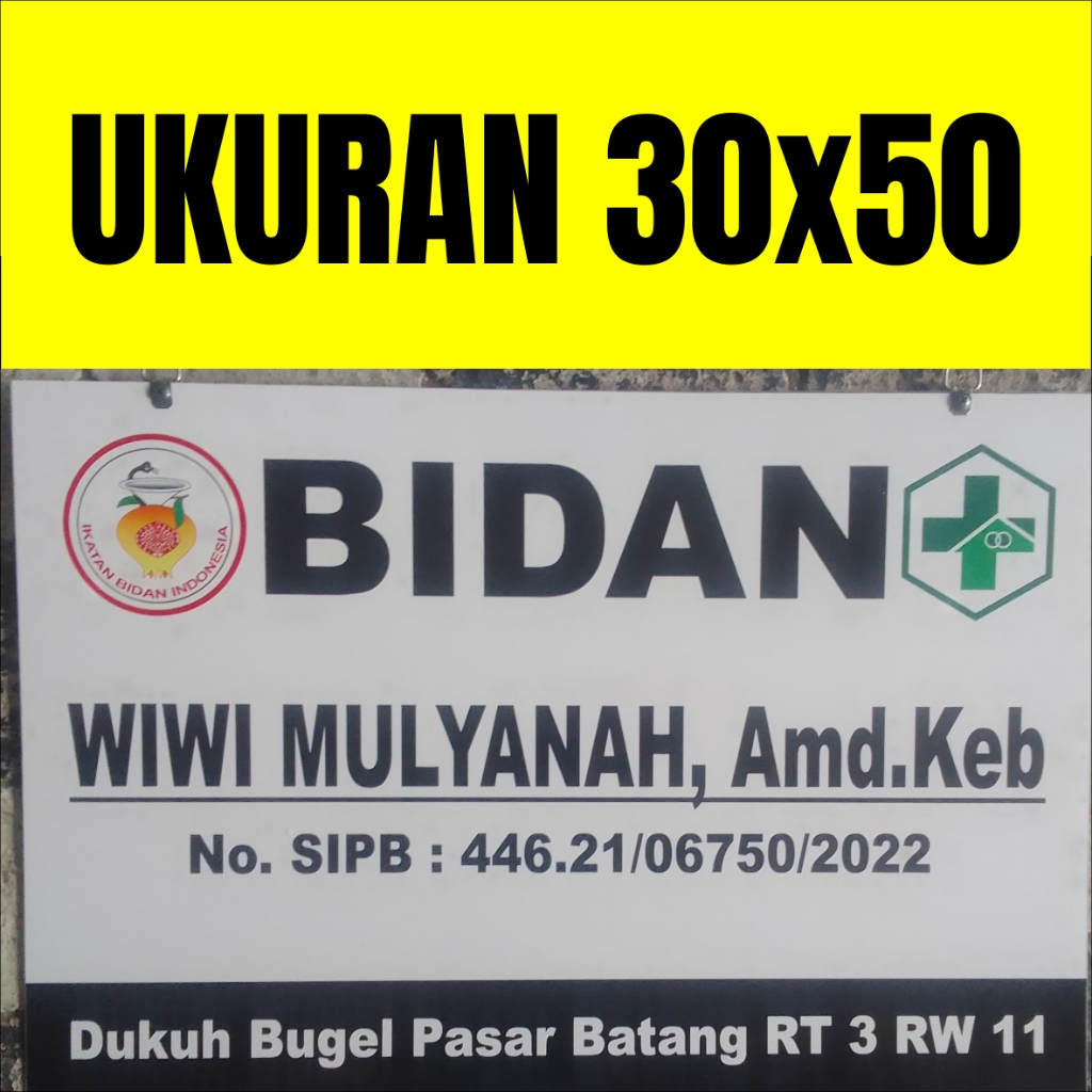 

Papan Nama Acrylic 30x50 Papan Nama Dokter Plang Bidan Praktek Sekolah Sign Label 30*50 Akrilik