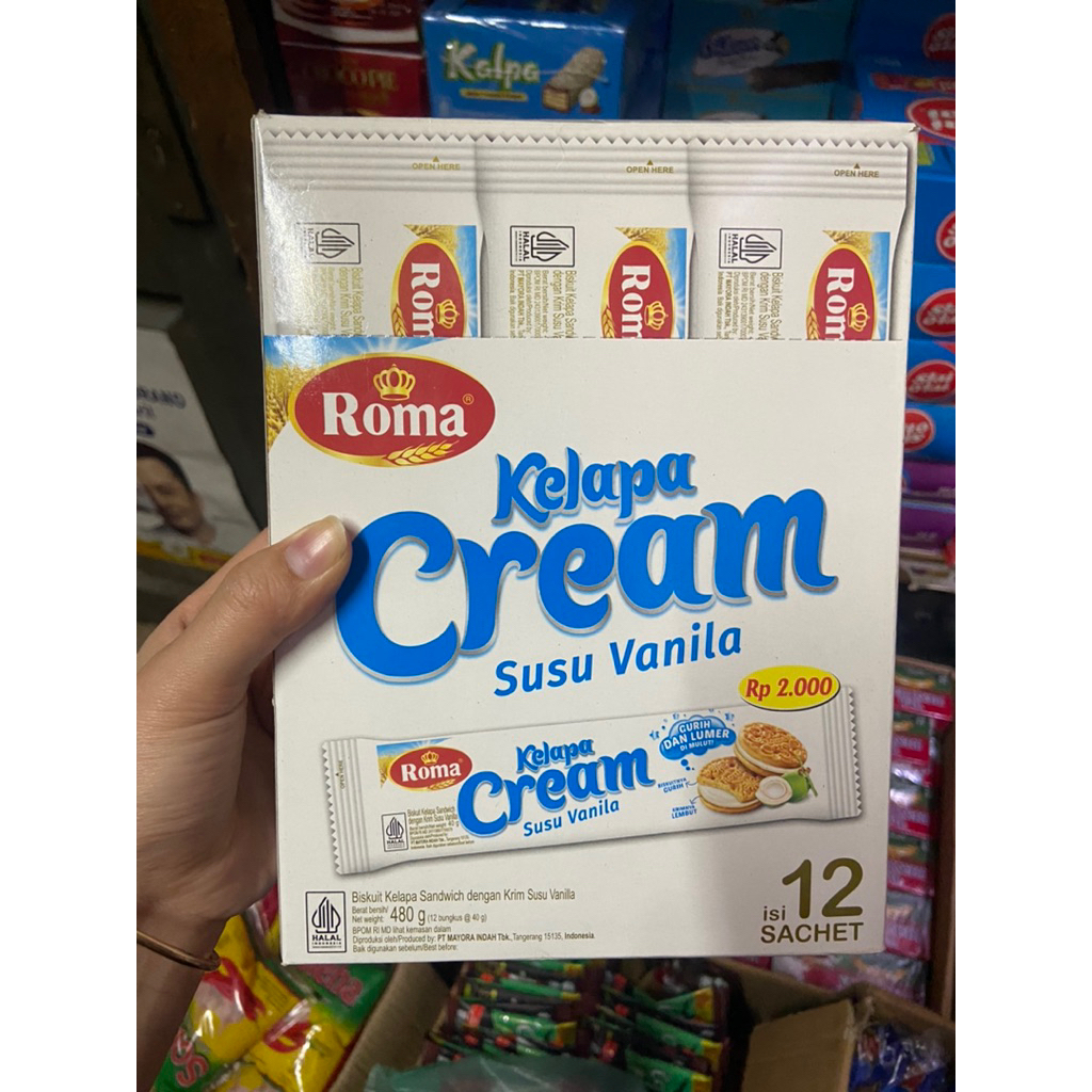 

Roma Kelapa Cream Susu Vanila 480g Isi 12 Sachet