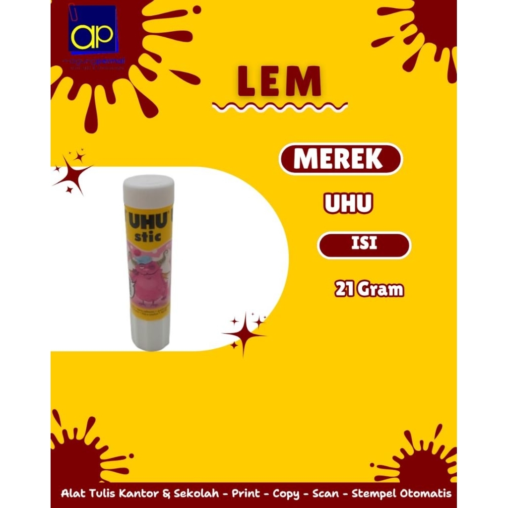 

LEM UHU STIK SEDANG 21gr