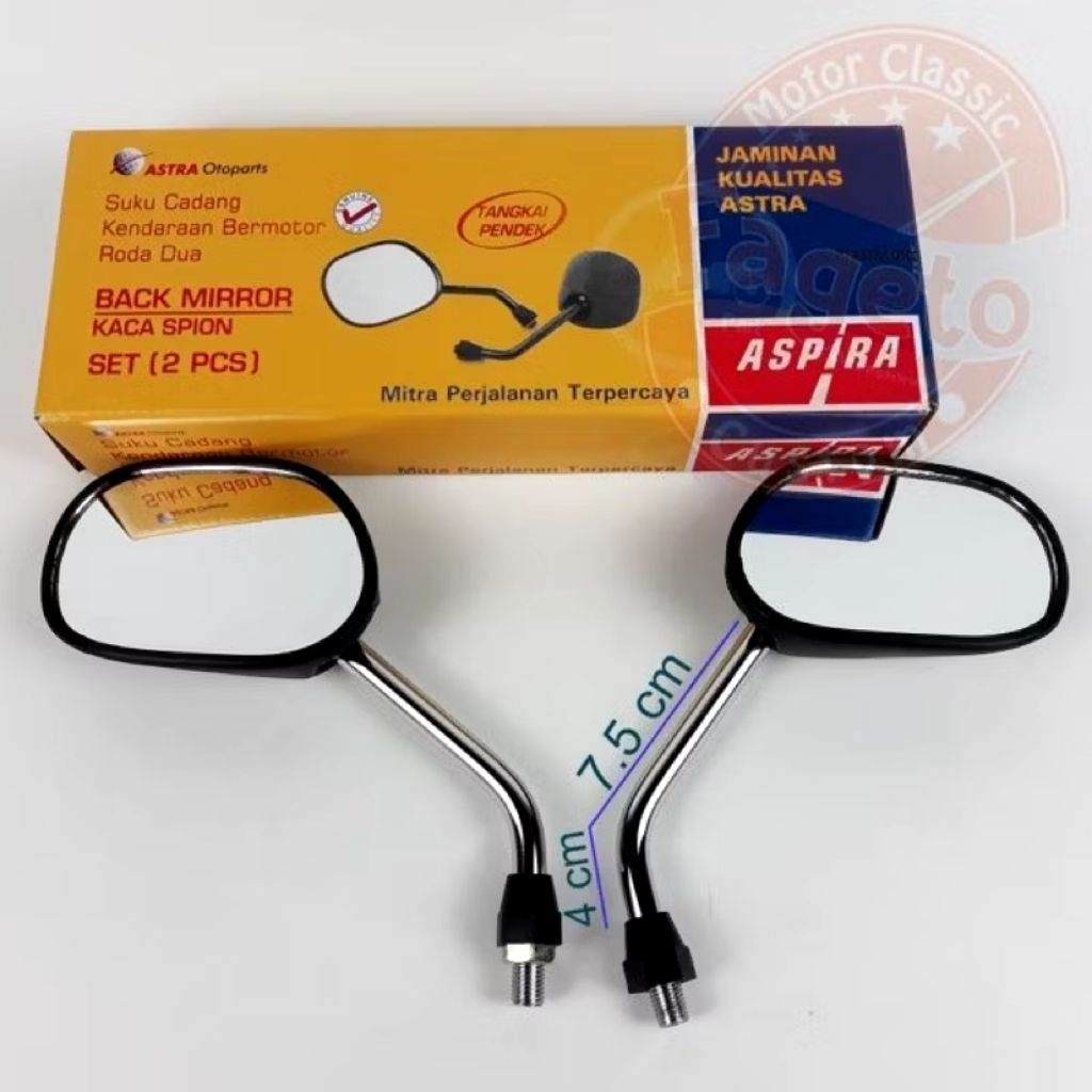 Spion aspira gagang pendek spion honda astrea grand legenda impressa supra megapro vario Prima stars