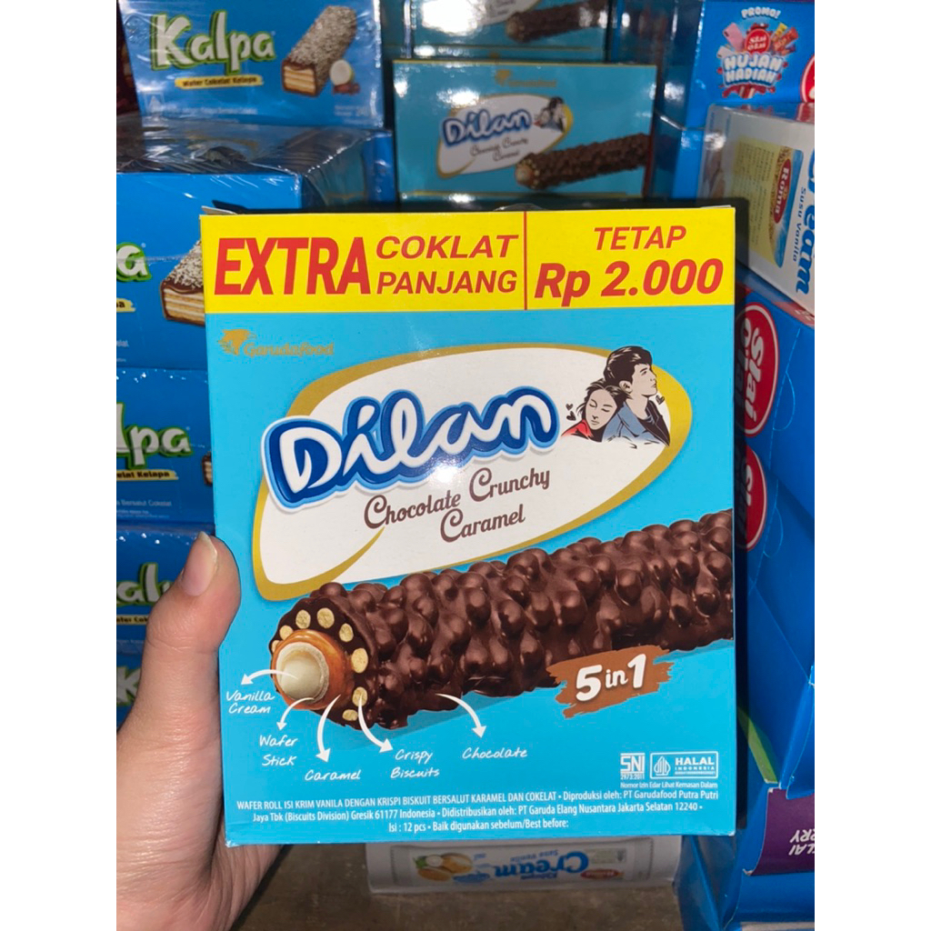 

Dilan Chocolate Crunchy Caramel Isi 12 Pcs