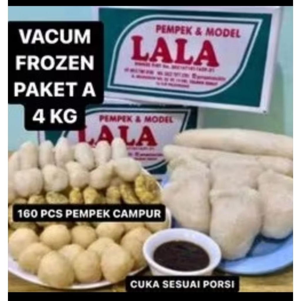 

PAKET A 4KG.pempek Lala 26 ilir palembang