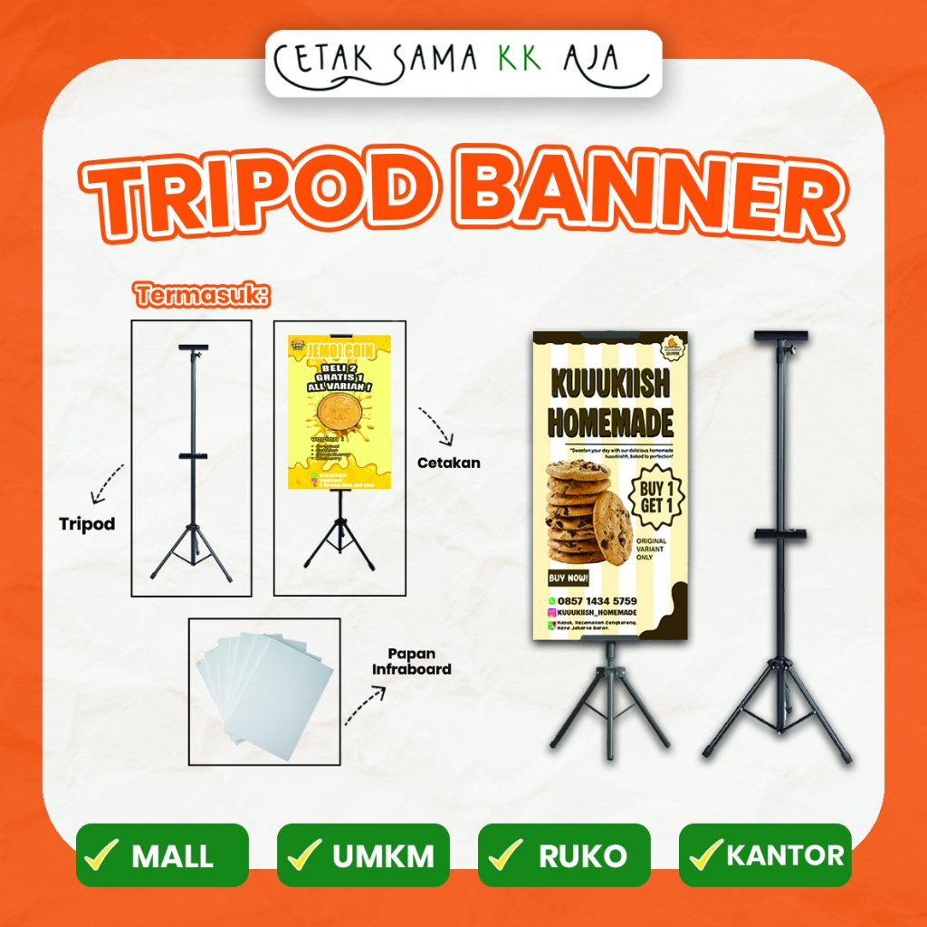 

[FREE TRIPOD] TRIPOD BANNER MALL UMKM RUKO USAHA BISNIS