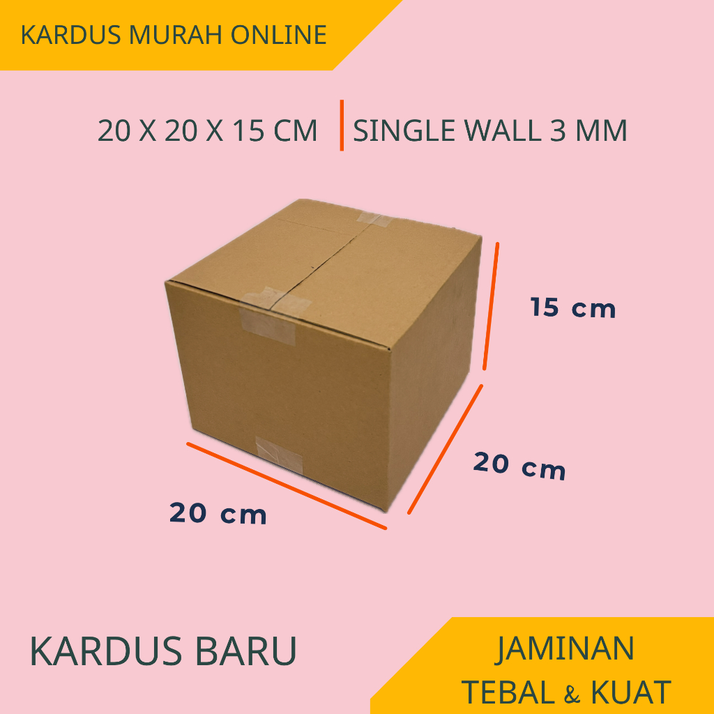 

BOX 20X20X15 CM MURAH KARDUS KARTON PACKAGING ONLINE