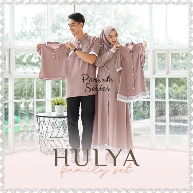 BAJU COUPLE KELUARGA AYAH IBU HULYA SARIMBIT BAJU LEBARAN KELUARGA MOSCREPE TERBARU