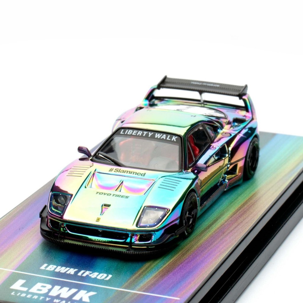 INNO64 1:64 LBWK FERRARI F40 CHROME SILVER CHASE HOBBY EXPO CHINA 2024