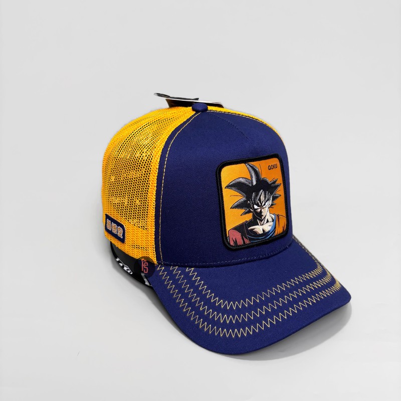 TOPI ORIGINAL CAPSLAB TRUCKER GOKU NAVY YELLOW