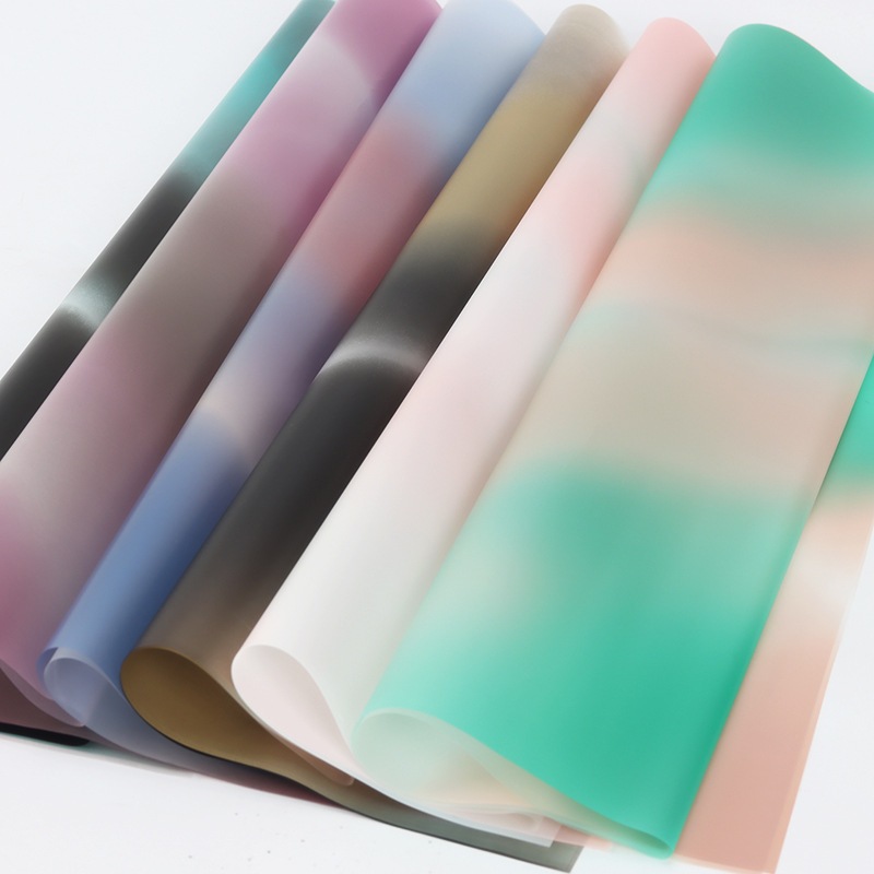 

(20 LEMBAR) Cellophane ombre gradasi / kertas wrapp flower aurora