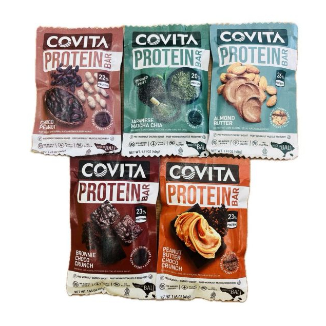 

COVITA Protein Bar Brownie Choco Crunch Choco Peanut Almond Butter 40g-41g