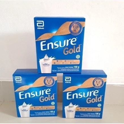 

PALING MURAH !!! 3 BOX ENSURE GOLD SUSU NUTISI DEWASA VANILA & GANDUM 150 gram