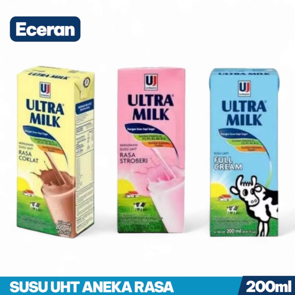 

SUSU ULTRA MILK Susu Uht 200ml ( Eceran )