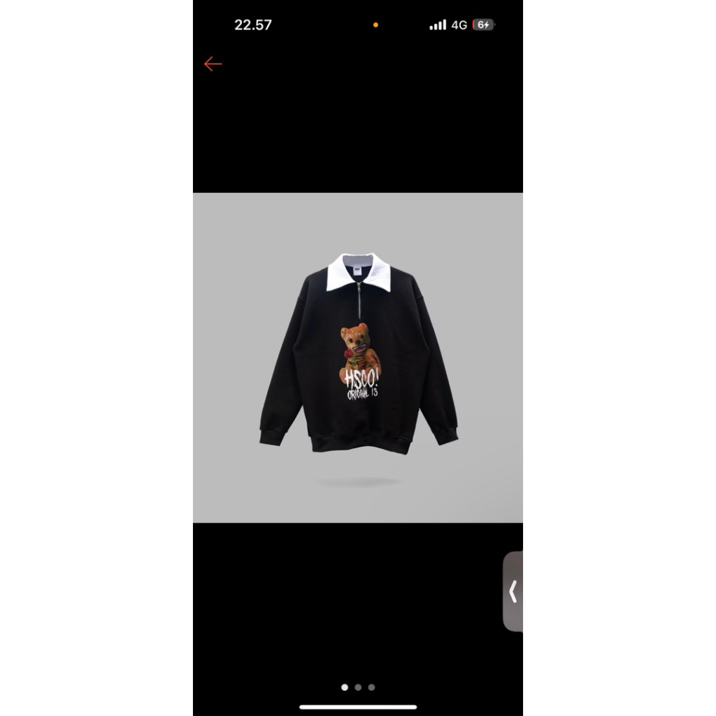 Preloved halfzip sweater HSCO original second Ukuran S