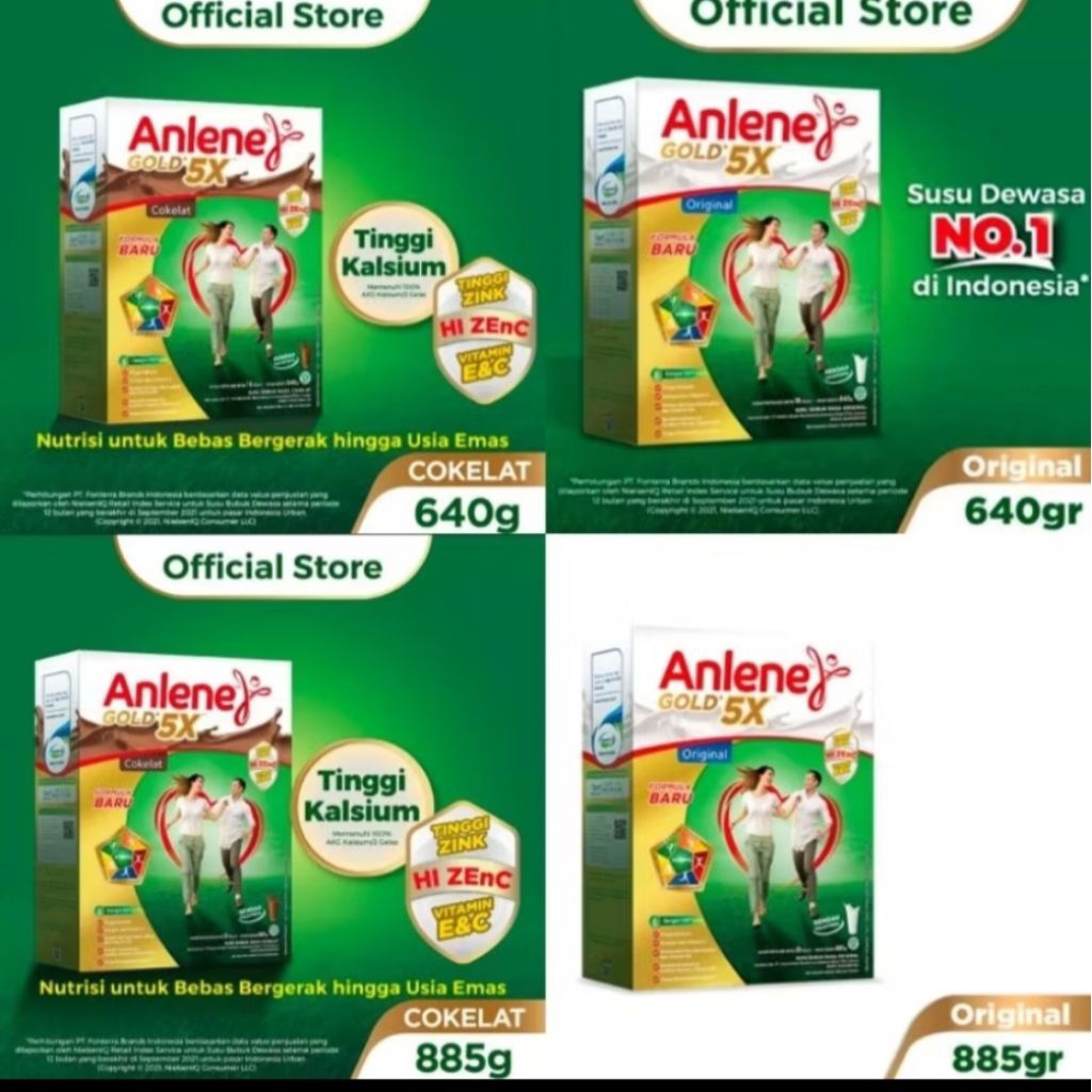 

Anlene Gold 5X susu bubuk dewasa 600gr - Nutrisi tinggi kalsium utk tulang, sendi, otot