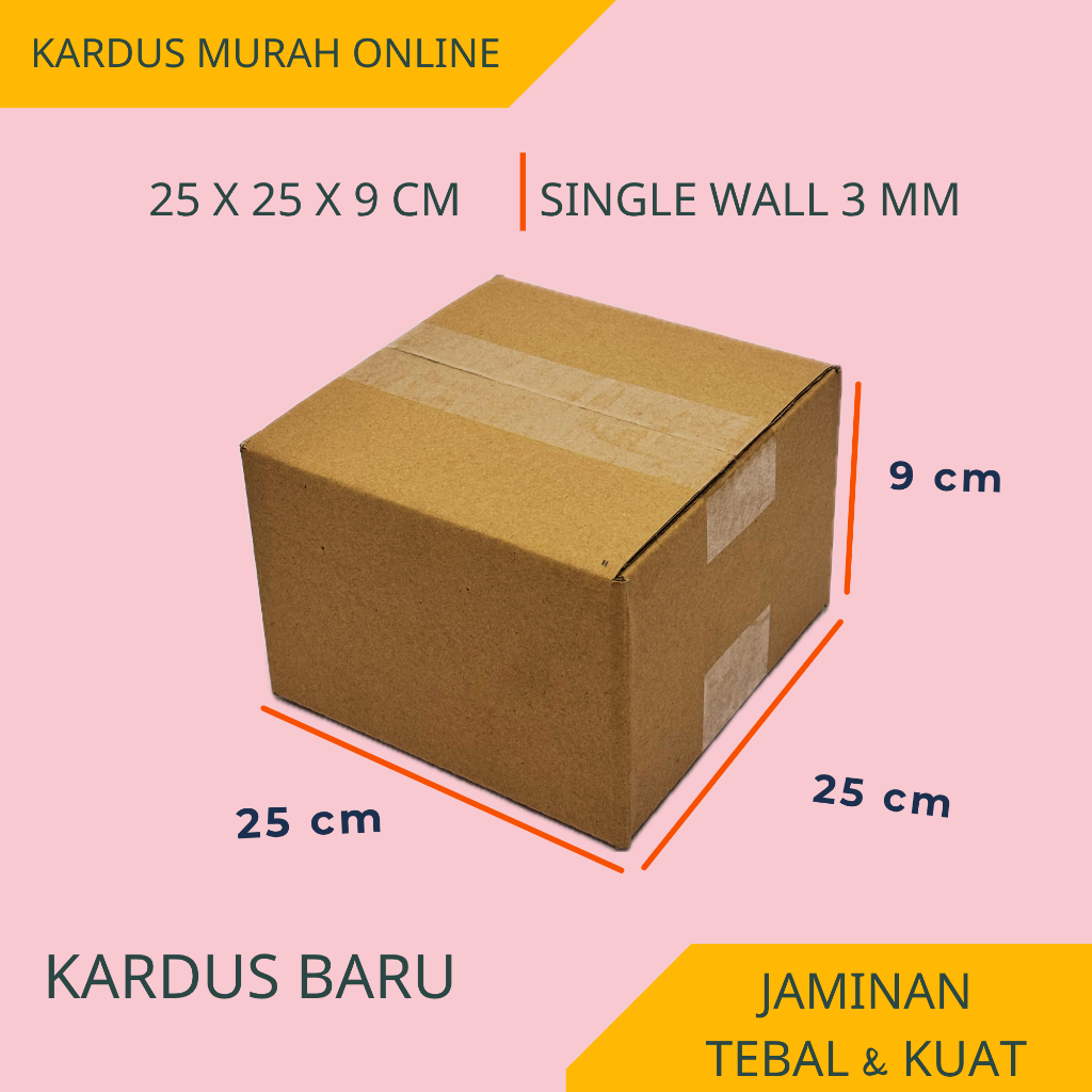 

BOX 25X25X9 CM MURAH KARDUS KARTON PACKAGING ONLINE