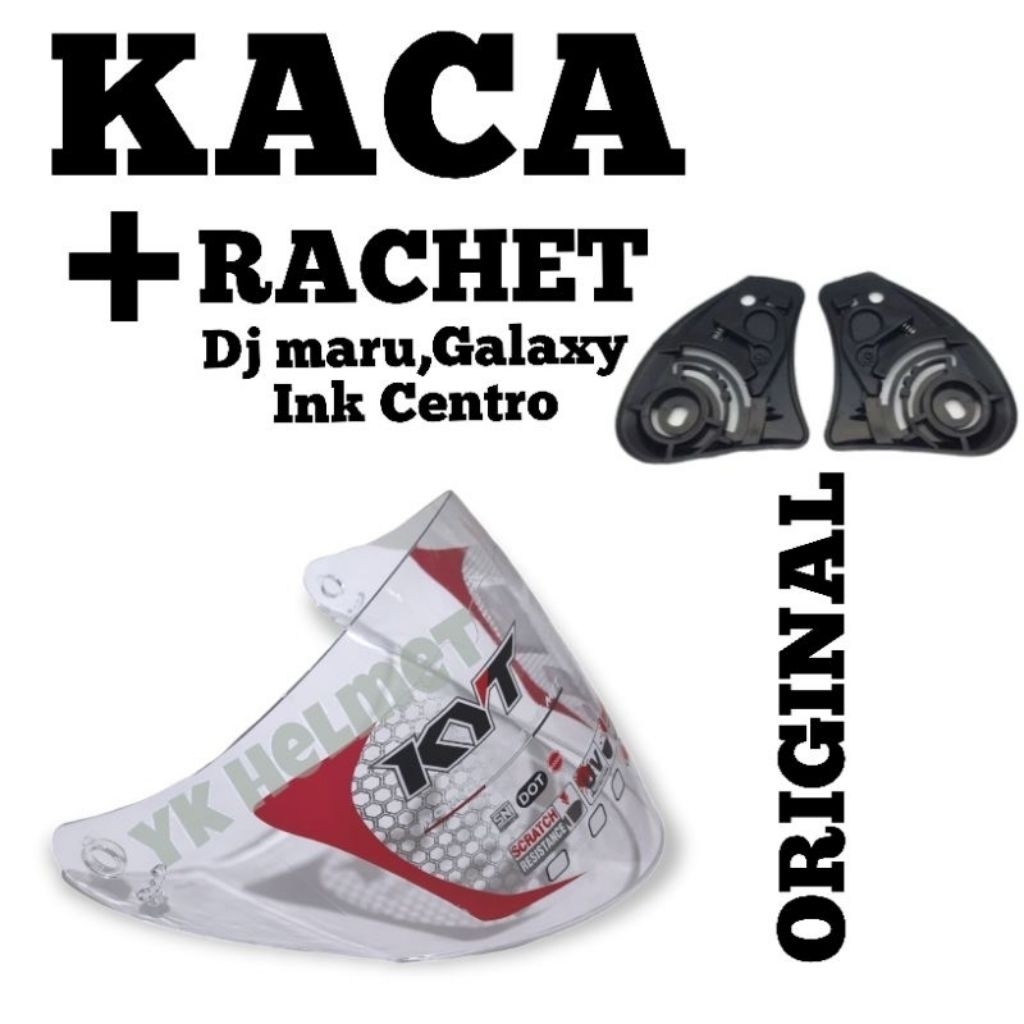 KACA HELM KYT GALAXY FLAT R KYT DJ MARU KYT GALAXY SLIDE +RACHET