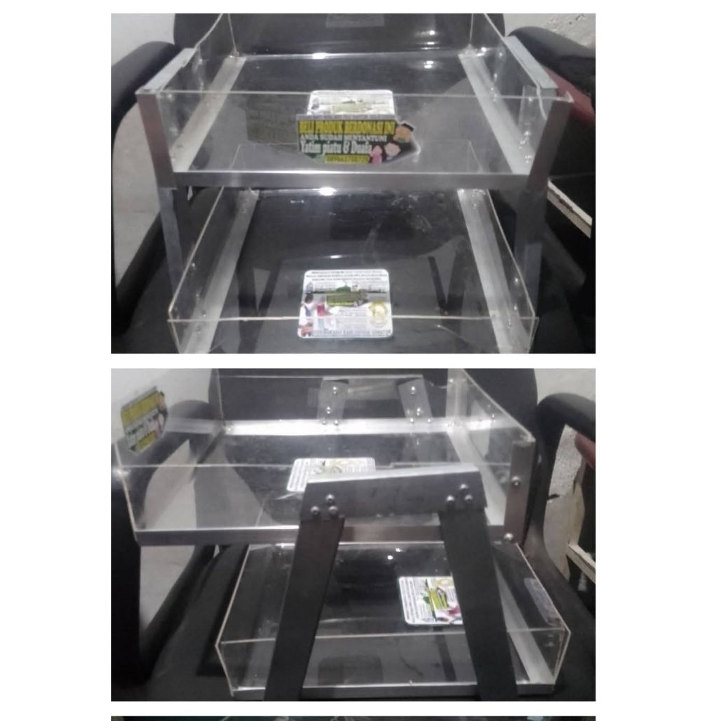 Rak akrilik etalase toko alumunium