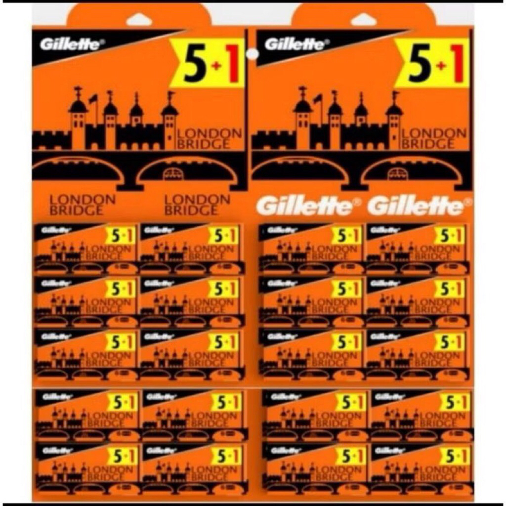 GILLETTE LONDON BRIDGE BLADE 5+1 harga 1 pak isi 20