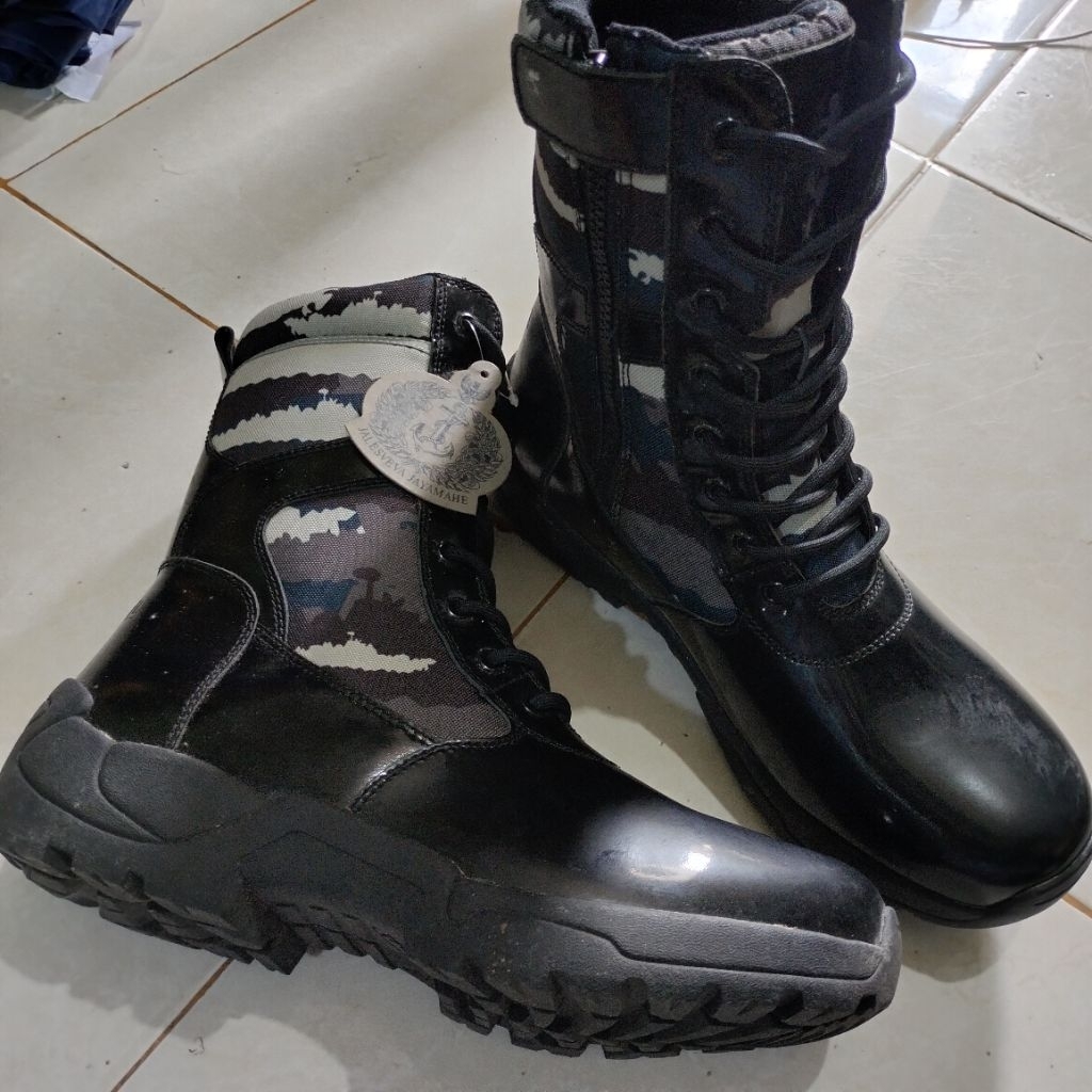 SEPATU PDL LORENG KAYAR JATAH TNI AL NO 45
