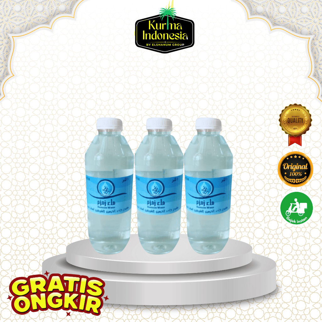 

Air Zam zam 1liter Air zamzam Murni Air zam zam Original saudi Oleh oleh Haji dan umroh
