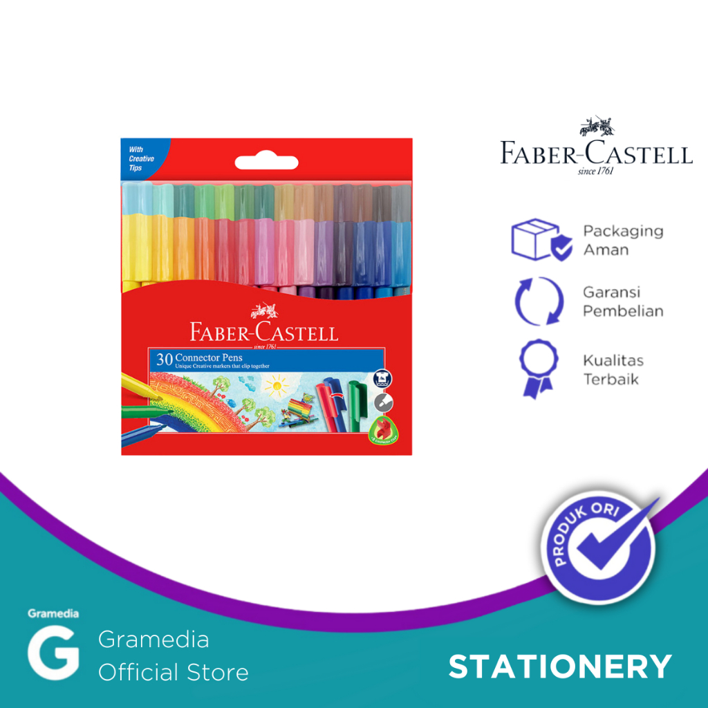 

Gramedia Pettarani - SPIDOL WARNA FABER CASTELL CONNECTOR PEN ISI 30