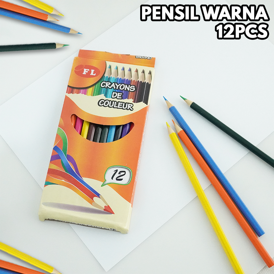 

Pensil Warna Kayu Premium 12 / 18 / 24 Warna – Warna Cerah, Tahan Lama & Mudah Diraut YL-0302