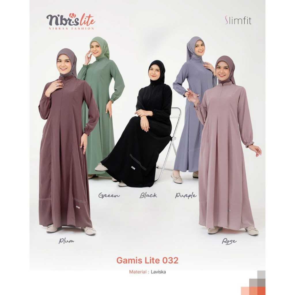 GAMIS LITE 032/GAMIS REMAJA KEKINIAN/GAMIS CANTIK SIMPLE ELEGAN