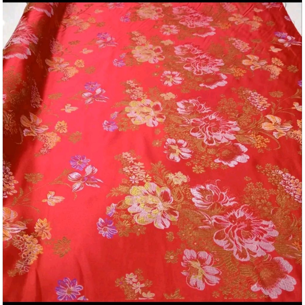 BAHAN/KAIN CHEONGSAM MERAH/CHINESE CHEONGSAM
