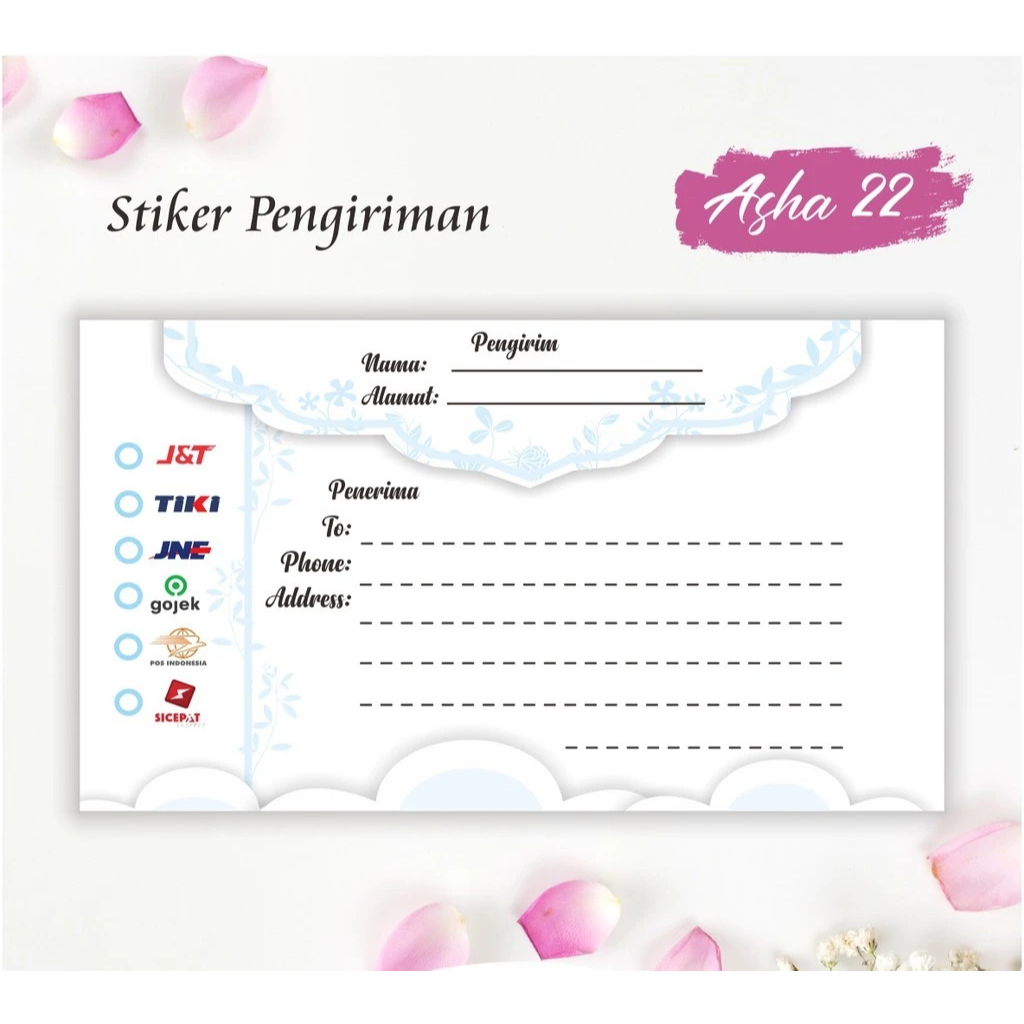 

STIKER PENGIRIMAN OLSHOP ASHA 22 READY