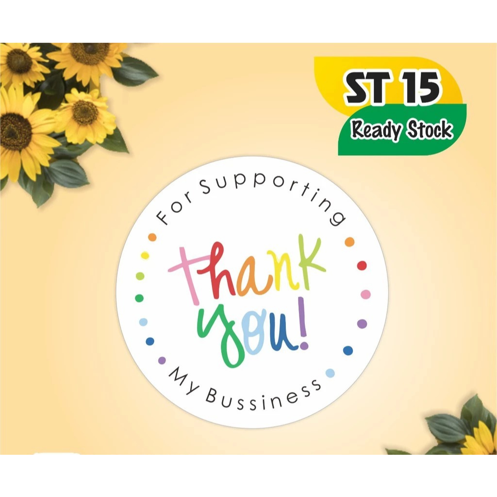 

[75 PCS] STIKER THANK YOU FOR YOUR ORDER ST 15 READY