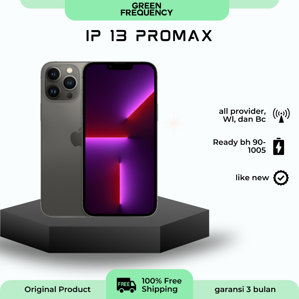 AAL OPERATOR iPhone 13Promax 128GB 256GB 512GB Second Factory Unlock Permanen Esim Fullsett