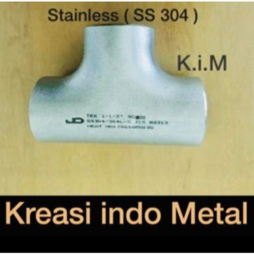 Reducer Tee SS304 Sch 10 (10 x 6) -Red tee SS 304 sch10 stainless 304