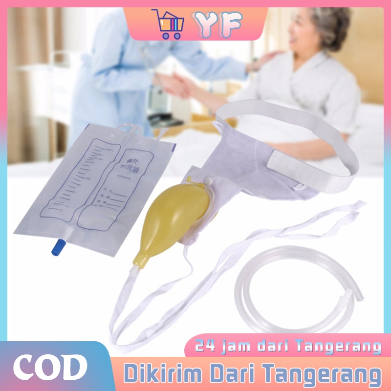 Urine Bag / Kantong Kateter Urine / Urinal Pee Holder Collector Reusable / Untuk Pasien Stroke Hemip