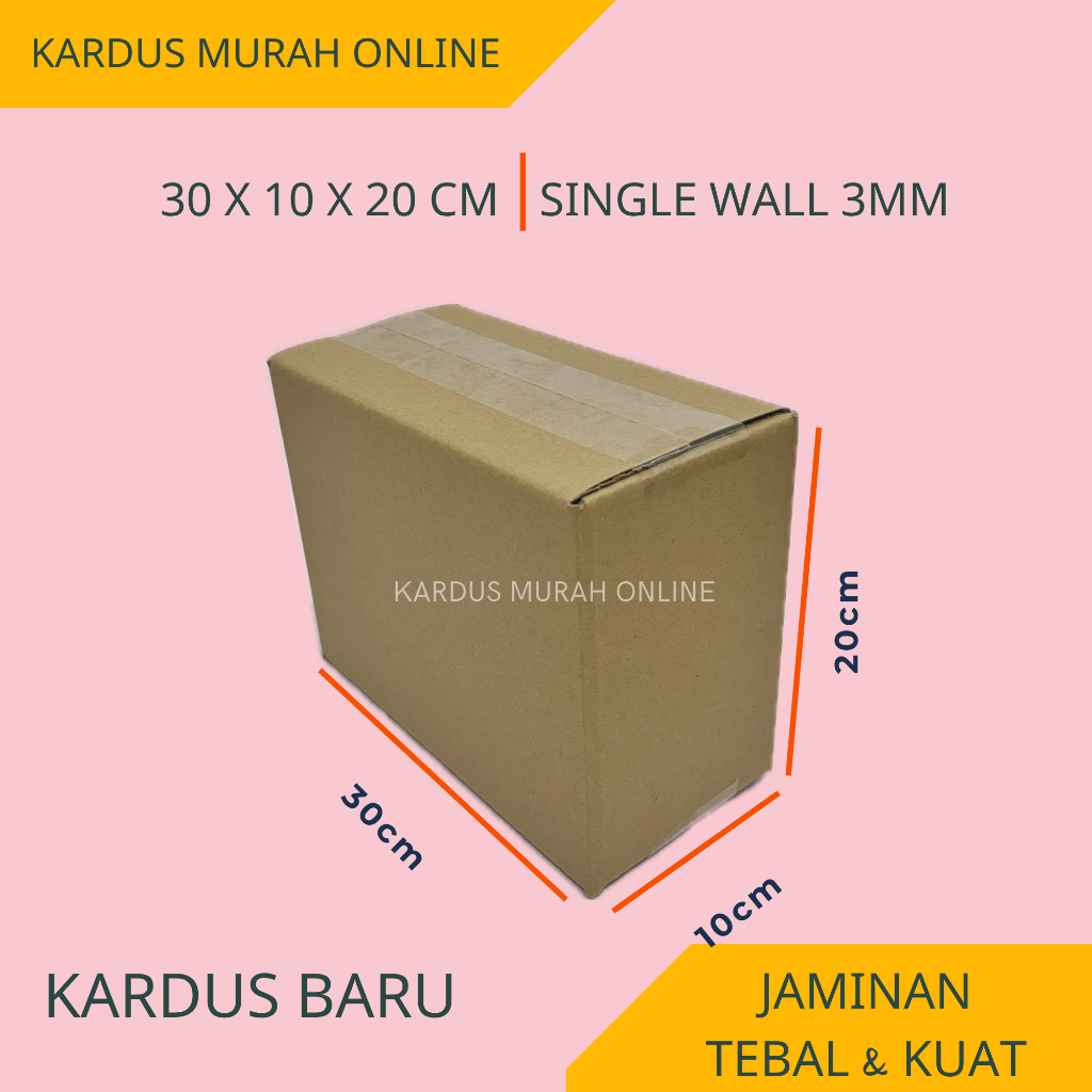 

BOX 30X10X20 CM MURAH KARDUS KARTON PACKAGING ONLINE