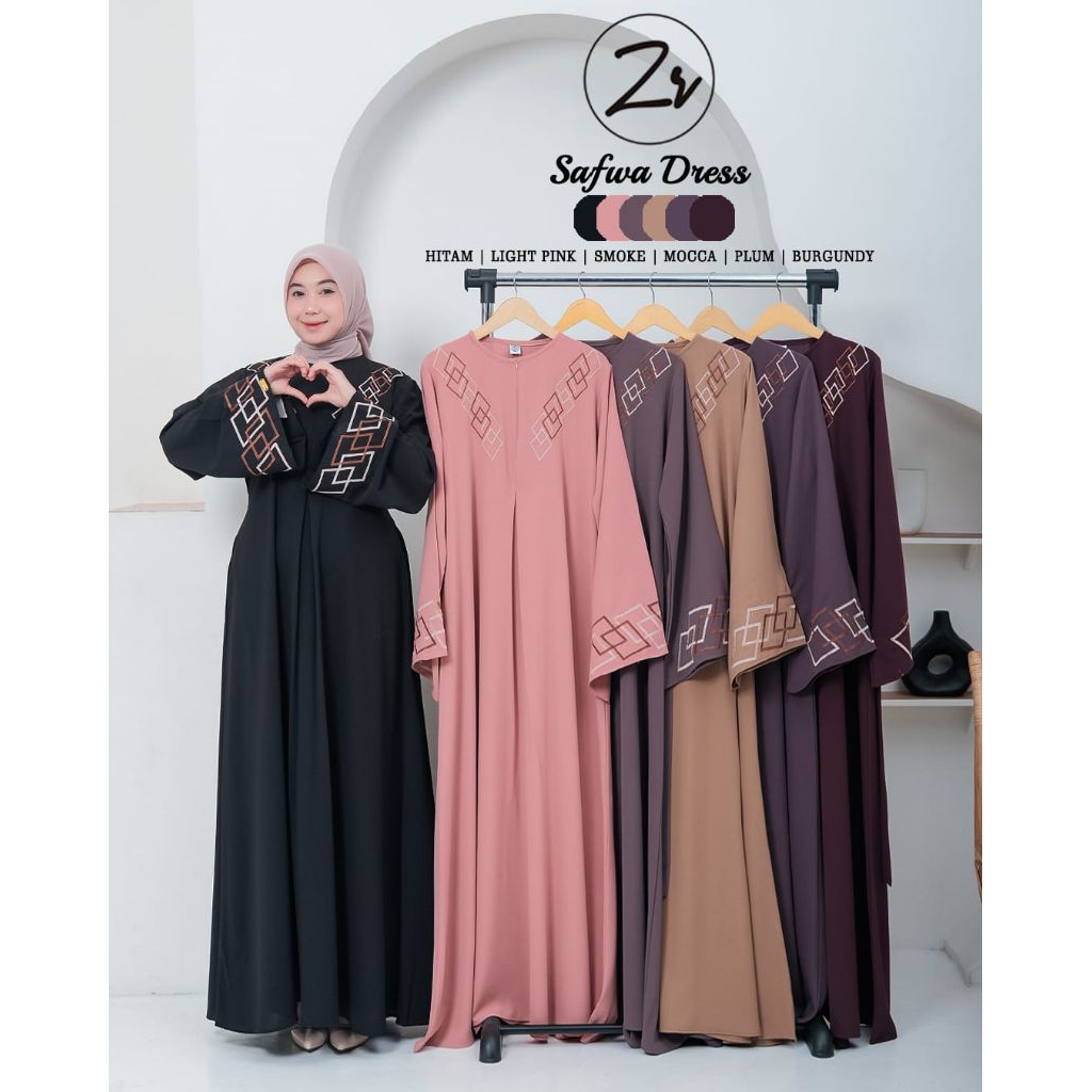 SALWA SAHIYA Dress Bahan Sabrina mix Bordir ORI by ZR Fashion// Salwa Dress ZR Fashion// Salwa Dress