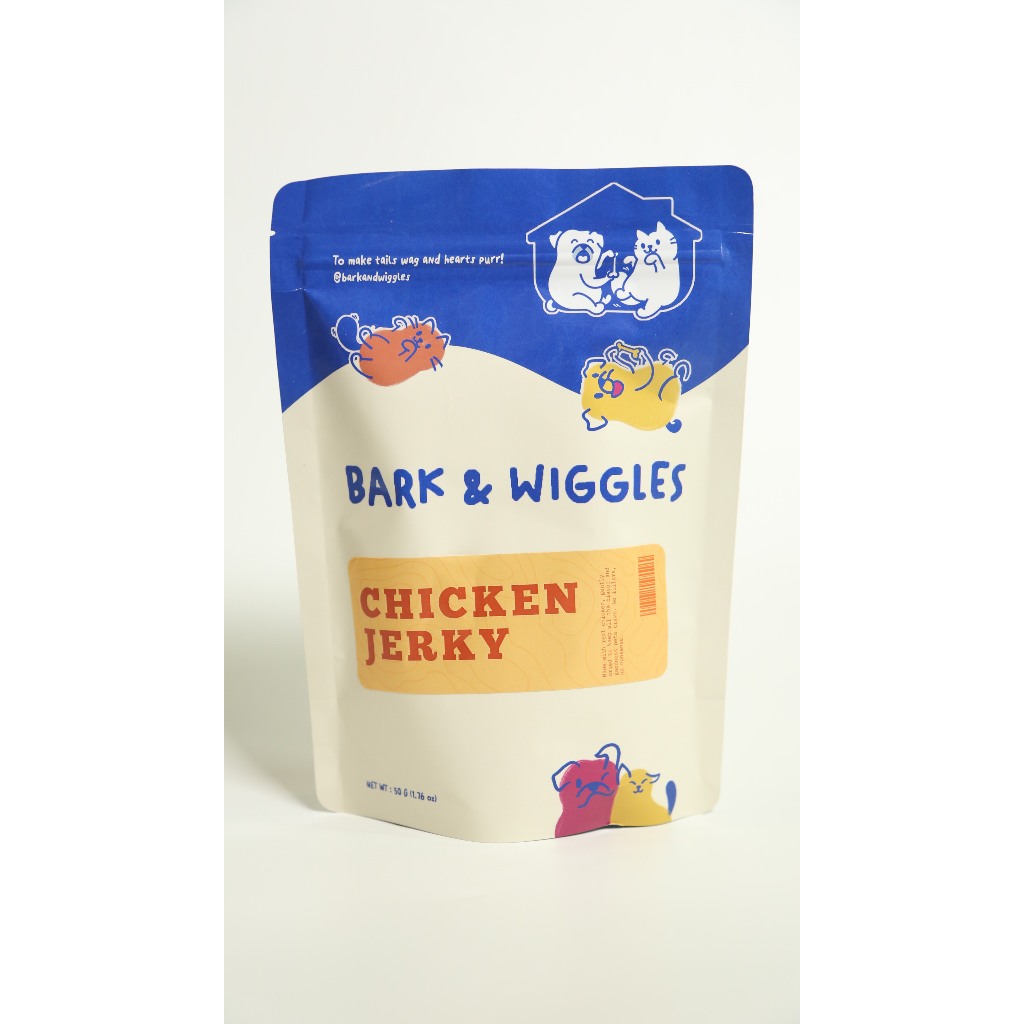 Bark & Wiggles Chicken Jerky Snack 50 gram