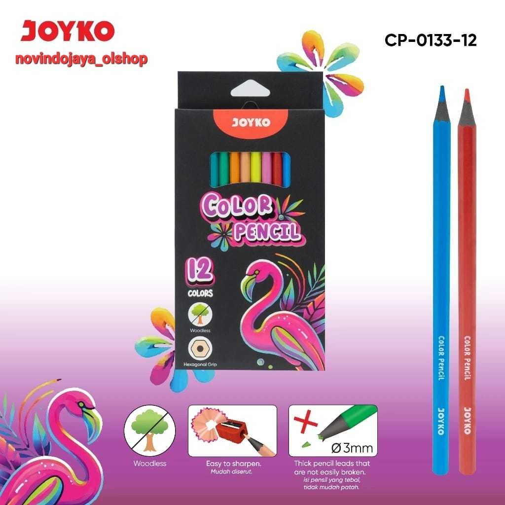 

PENSIL WARNA HEXAGONAL COLOR PENSIL ORIGINAL BY JOYKO CP-0133 12 WARNA TERMURAH ECER 1PCS
