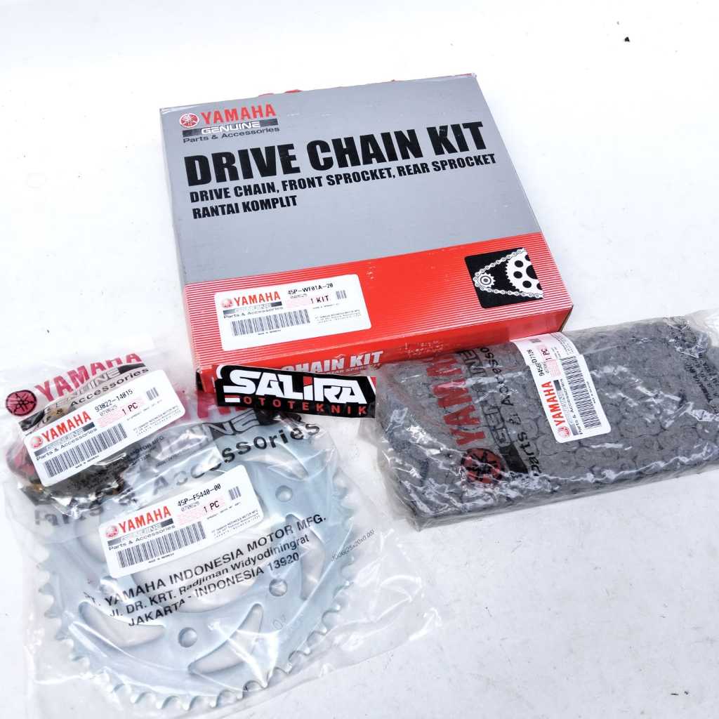 Girset Gear Gir Set Depan Belakang Rantai Rante Motor Yamaha Byson Bison YGP 45P-WF01A-20