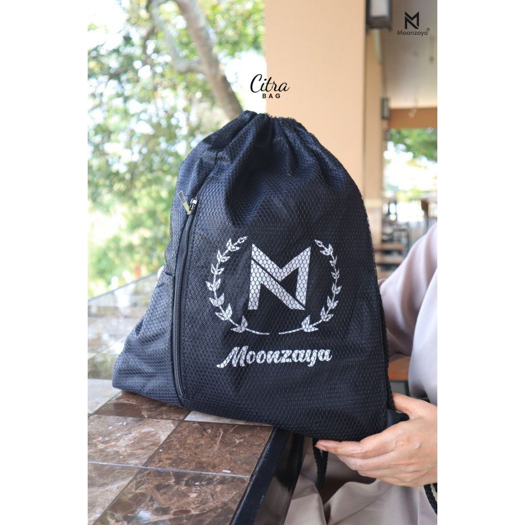 Moonzaya Citra Bag/Tas Ransel Serut Cewe/Tas Ransel Serut Cowo/Ransel Sport/Ransel Jaring/Tas mini T