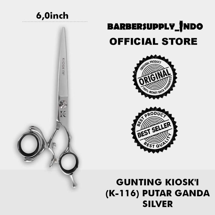 

KIOSK'I SCISSOR GUNTING POTONG PUTAR GANDA KIOSK'I (K-116) 6 INCH SILVER