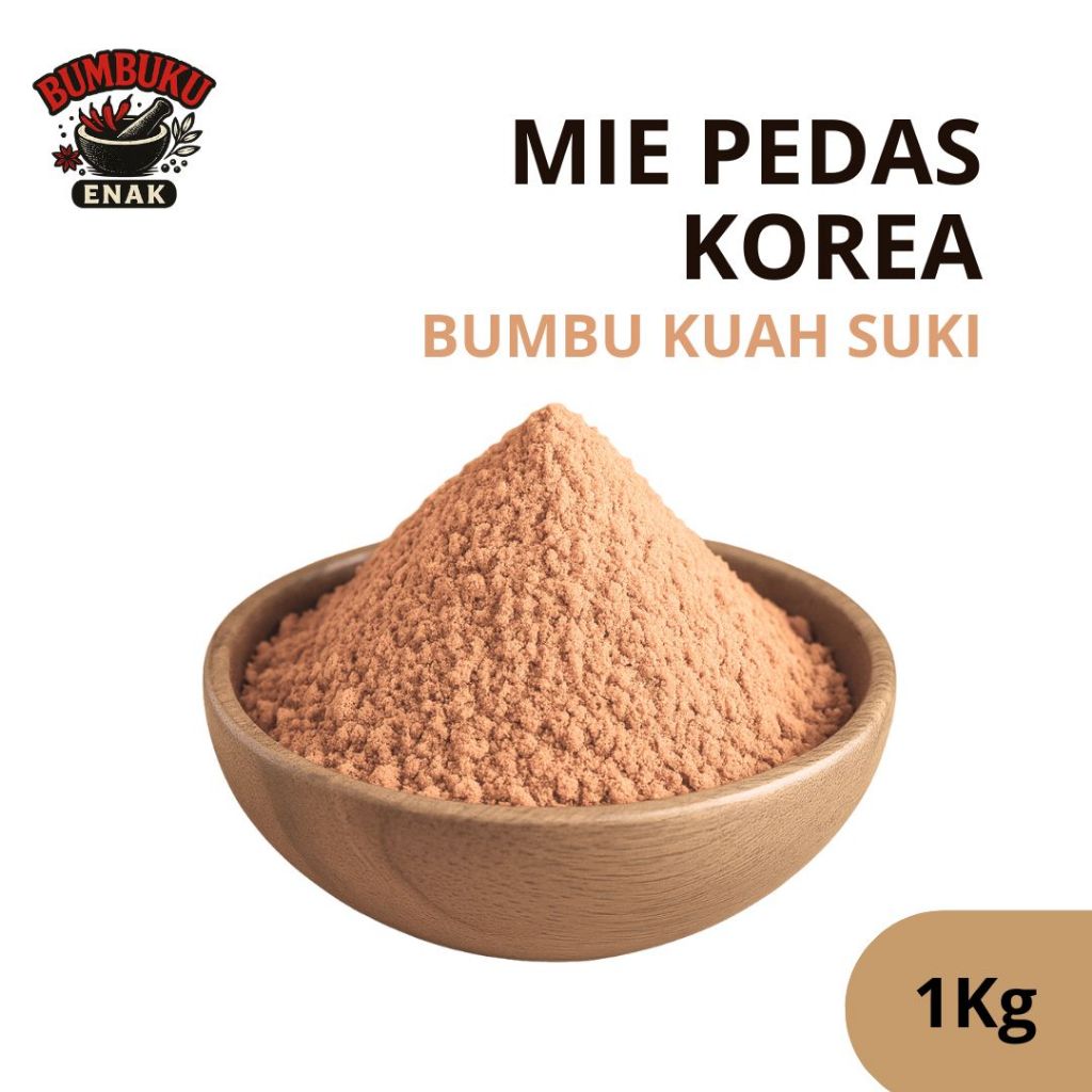 

Bumbu Kuah Suki Rasa Mie Pedas Korea 1Kg – Kuah Gurih Pedas Nikmat Ala Korea, Cocok untuk Steamboat, Shabu & Masakan Praktis