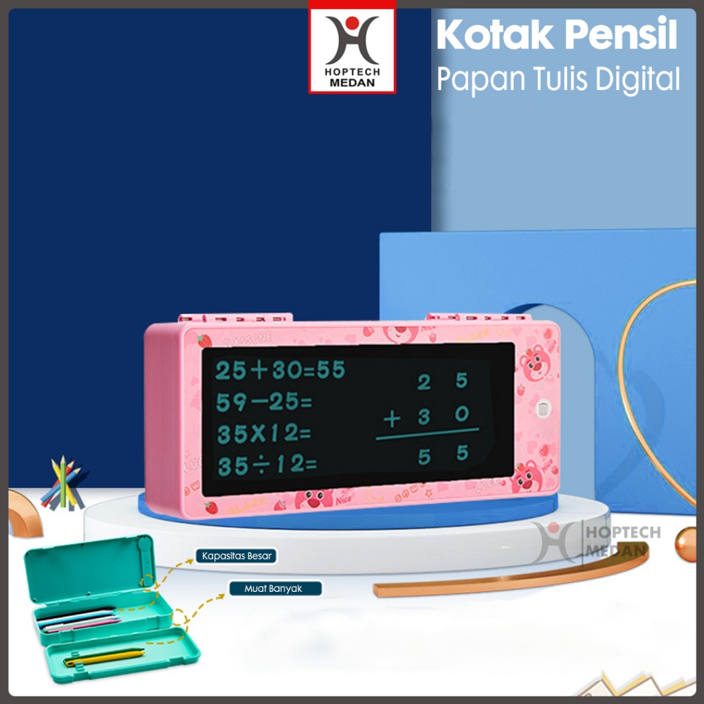 

Hoptech - Drawing Box Kotak Pensil Aesthetic Dengan Papan Tulis Digital Coret Tempat Pensil Anak Laki Laki Waterproof Kotak Pensil Anak Perempuan Tablet Gambar Lcd Karakter Lucu