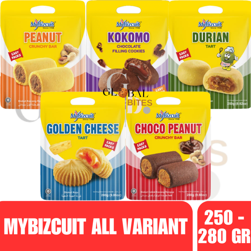 

MyBizcuit Easy Packs Golden Cheese Choco Peanut Durian Kokomo Peanut