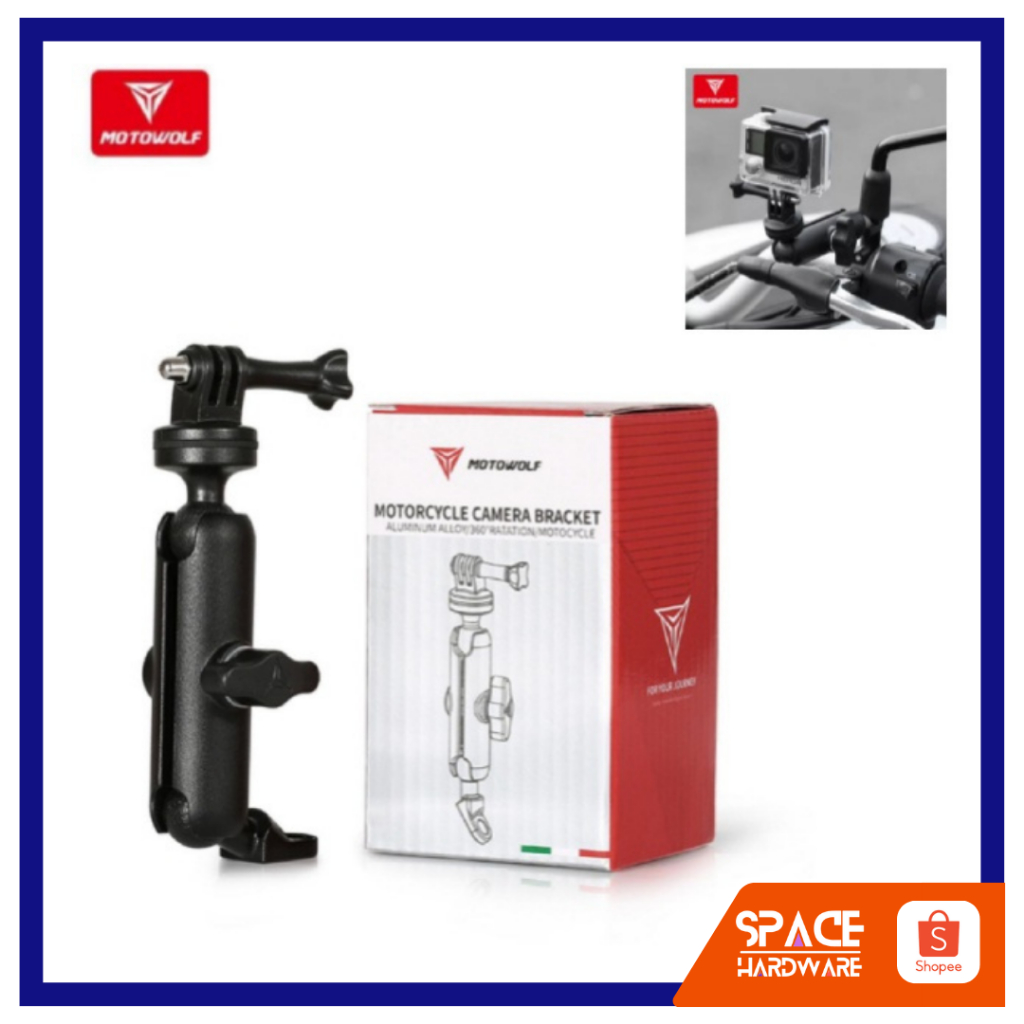 Mounting Action Cam Motowolf Gopro Camera 360 Breket Holder Breket Dudukan Untuk Kamera Gopro Atau K