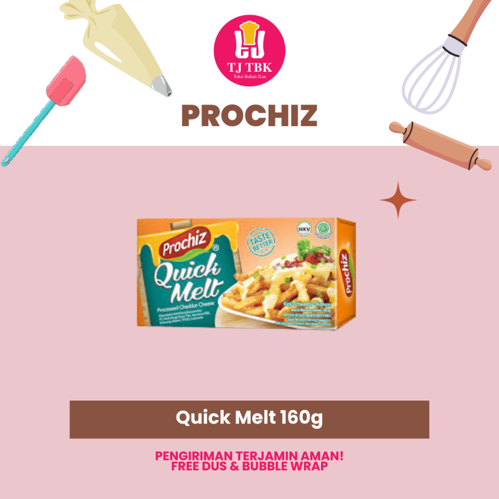 

PROCHIZ Quick Melt 160g || Keju Cheddar Olahan Mudah Leleh